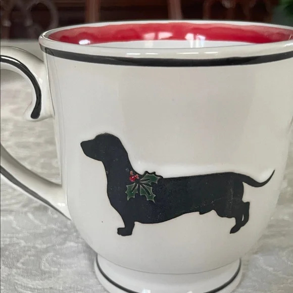Spectrum designz Festive large Dachshund Mug with Red Interior - Picture 6 of 7